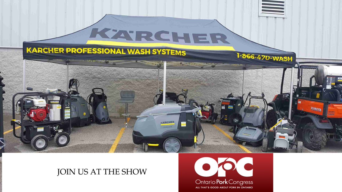 karcherprowash's tweet photo. Join #karcherpro for Day 2 of the 45th annual #OPC2018! @OntPorkCongress #ontag https://t.co/BuOD0XJtJN