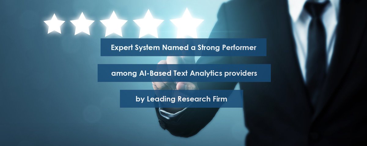 expertdotai's tweet image. We are proud to be named a strong performer in the @Forrester Wave report on #AI Based Text Analytics Platforms for 2018 hubs.ly/H0cH_pZ0