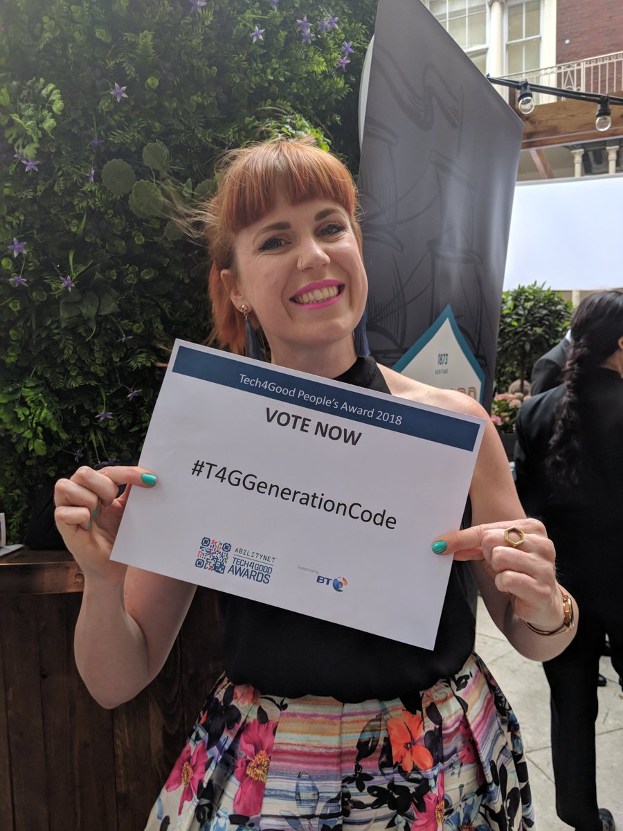 christina_l_w's tweet image. So proud that our @UKYouth programme #GenerationCode is up for @AbilityNet #Tech4Good Award - you can help us win the People's Award by tweeting the hashtag #T4GGenerationCode or voting here tech4goodawards.com/finalist/gener…  💻💪#digitalskills #youthwork
