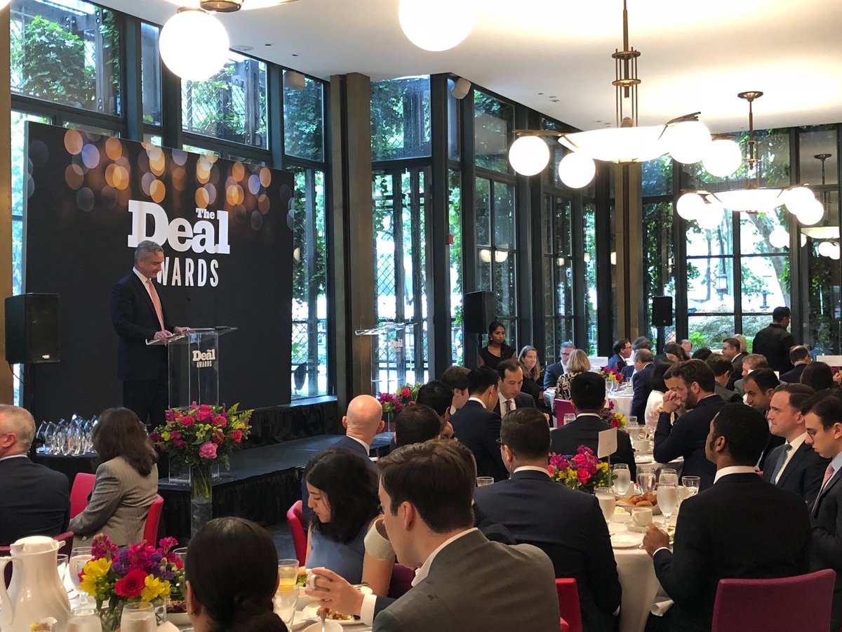 dcallaway's tweet image. Packed house at The Deal Awards breakfast this morning in NY. ⁦⁦@TheDealNewsroom⁩ ⁦@TheStreet⁩