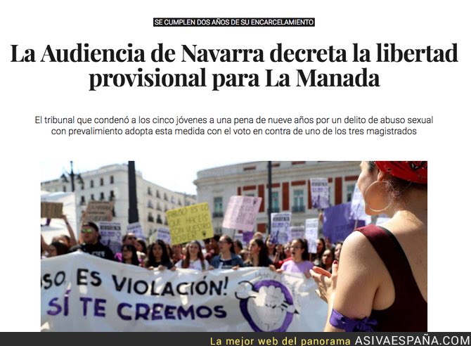 FernandoDCanto's tweet photo. RT para que @icam_es @Abogacia_es @RevistaLaToga hagan declaración pública institucional sobre la salida de prisión de #LaManada —un problema de Alarma Social con la intervención #Notoria de un abogado contraviniendo nuestra #Deontología https://t.co/RWoDMghB0g