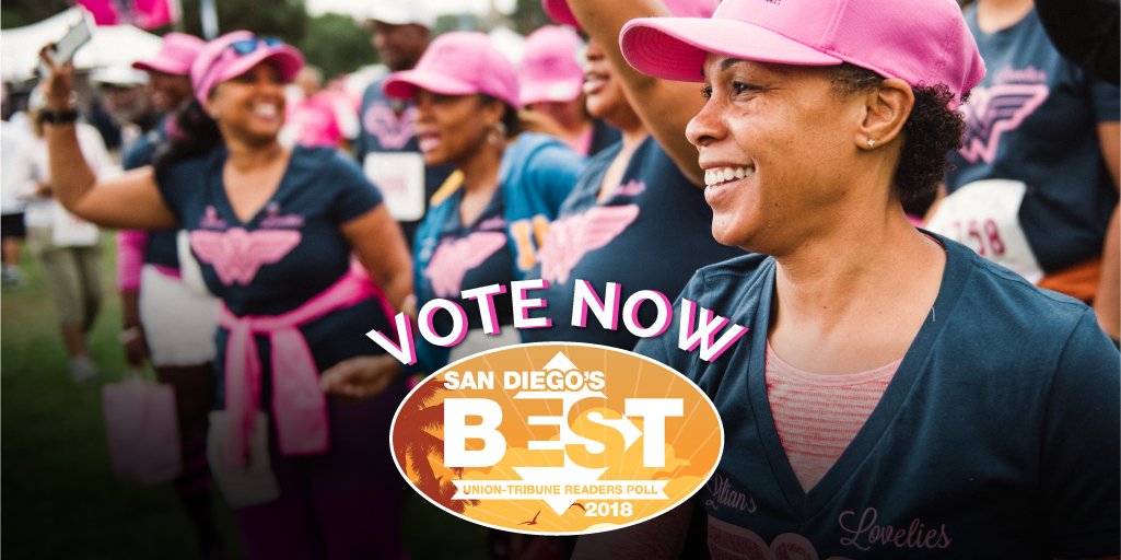 KomenSanDiego's tweet image. We're so honored to be nominated for San Diego's Best Charity &amp;amp; Fun Run/Walk! Please vote for us: bit.ly/2Kae1ri.  #ReadersPoll #SanDiego #UnionTribune

@sdut. Voting closes on June 26.