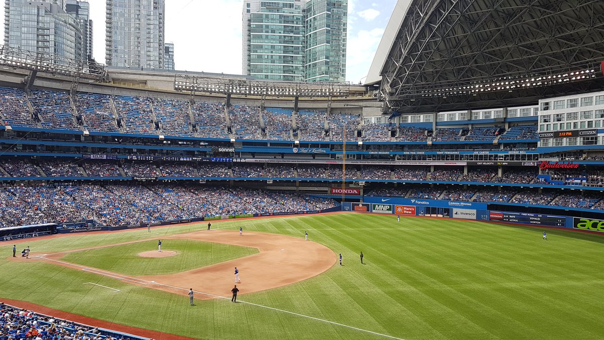 FowlerSalesInc's tweet photo. So far we have a 100% winning percentage when attending a @BlueJays game to cheer for @JohnAxford whether he gets in the game or not (and he should have - says his Uncle Tony). https://t.co/DN78ezBpoW