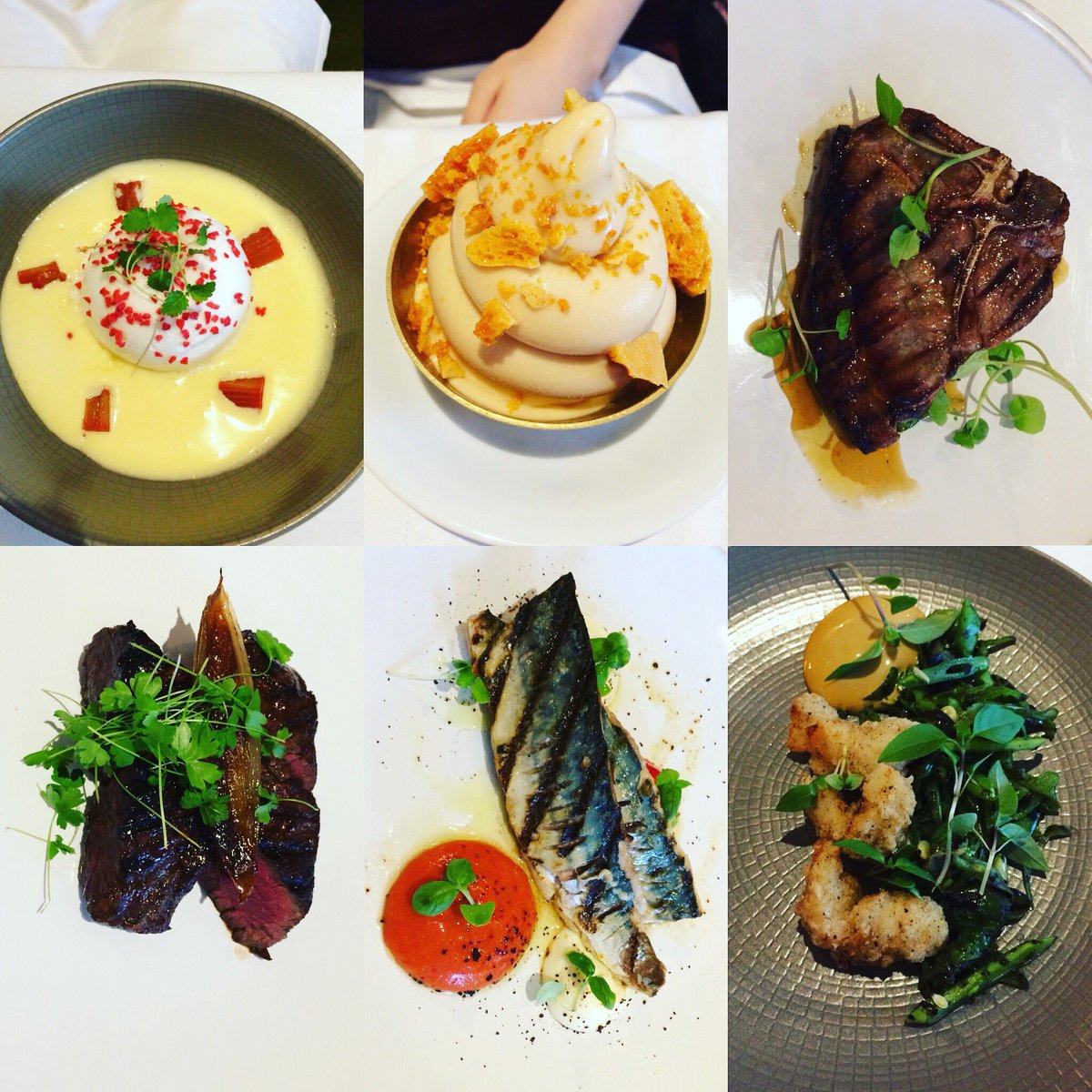 Ainslay's tweet photo. Some of the delicious dishes from Tredwells on Tuesday evening, the students (and lecturers!) enjoyed every minute. @john_govan @AyrshireColl @marcuswareing https://t.co/Mcn87RTV7R