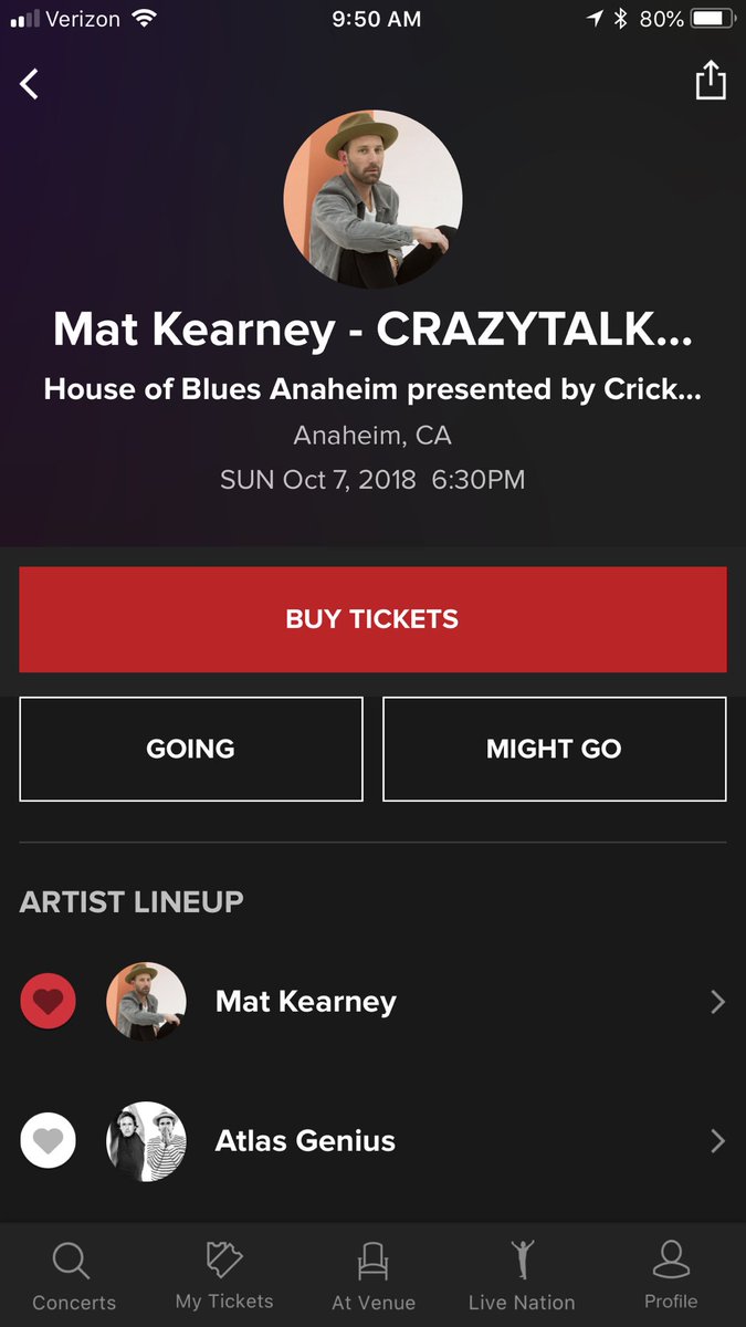 allieparm87's tweet photo. Never purchased anything so fast!!! I CANT WAIT TO SEE @matkearney OMG!!!!!! 😍😍😍 https://t.co/kM4HG1cx75