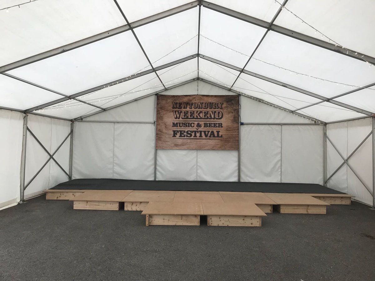 halfmoonnewton's tweet photo. The stage is set for Newtonbury 2018. Now all we need is some bands, some beer, some BBQ and YOU! https://t.co/jIFAZvRBWh