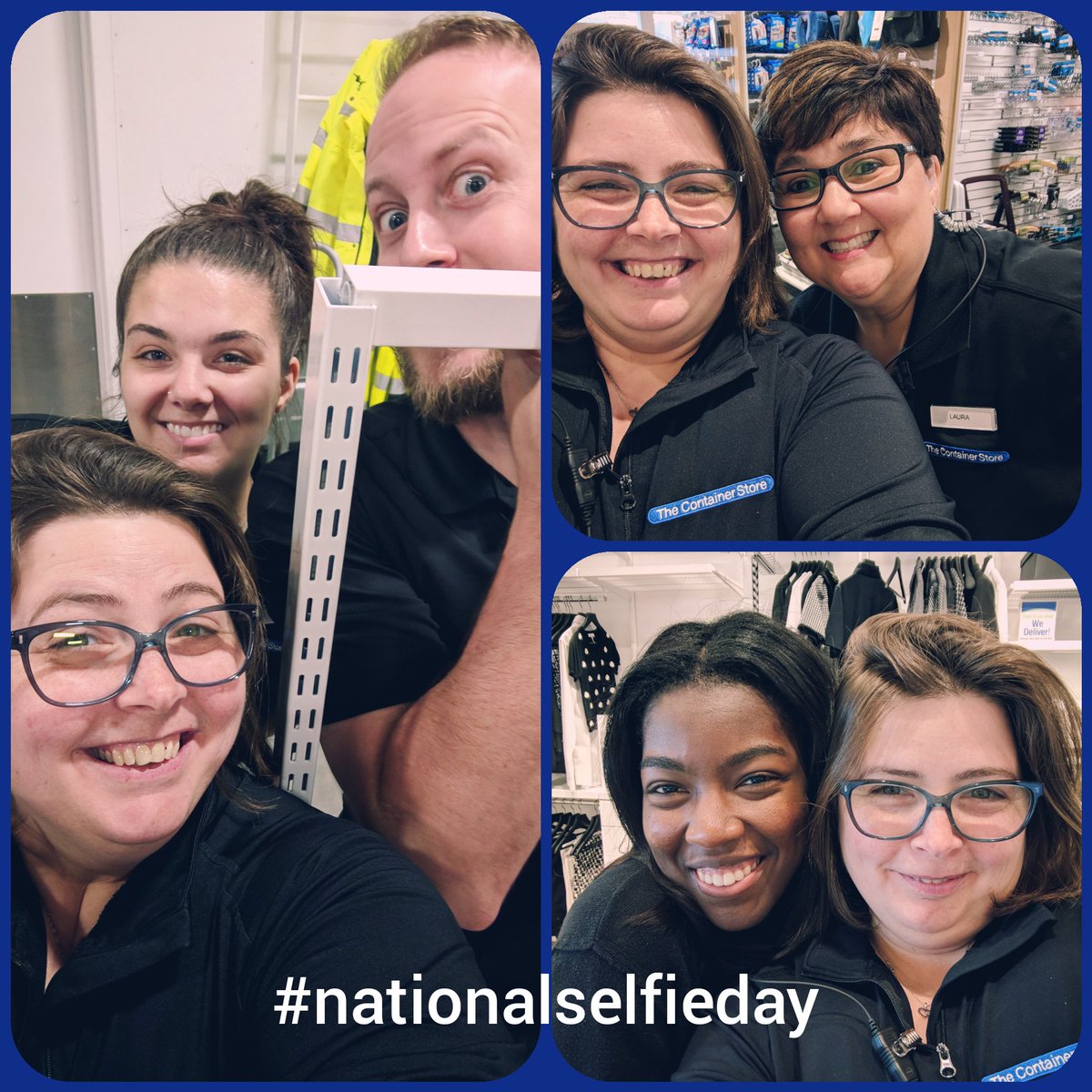 amyhanley77's tweet image. It's #NationalSelfieDay in BNJ! Our team never misses a photo op! #containbridgewater #ThursdayFeeling #workingtogether