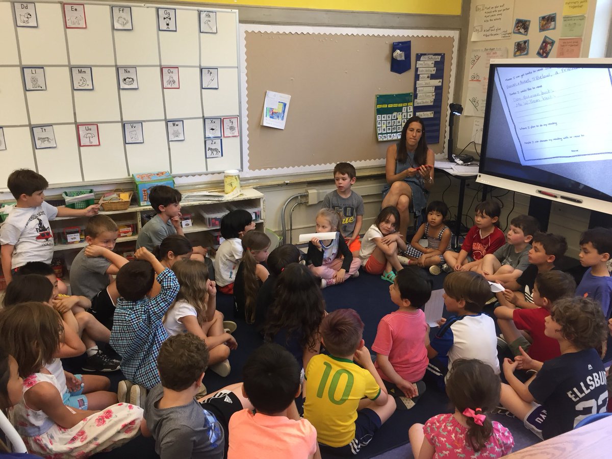 KeahLarsen's tweet photo. A meeting of the minds! Thanks 1P for answering some of our burning questions! #WereReadyForFirstGrade #FoxMeadowPride https://t.co/3r5fkv8HM6
