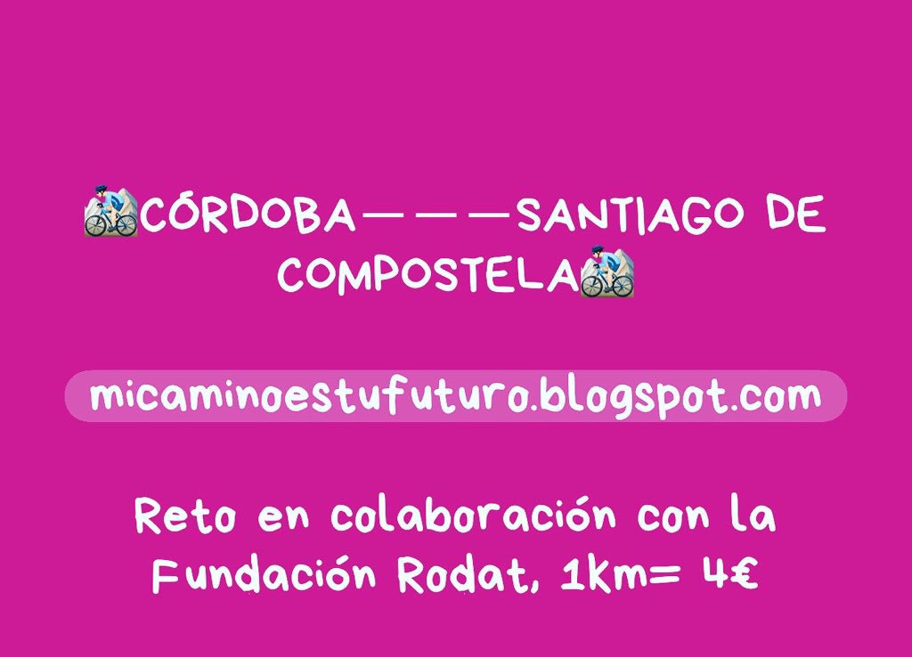 Dutygameplays's tweet photo. Necesito vuestra AYUDA AMIGOS💪
Solo pido un RT!😉
Un gran amigo realizara una ruta solidaria en bici,desde Córdoba hasta Santiago para recaudar fondos para los Niños con necesidades educativas especiales en colaboración con la fundación Rodat.
Enlace blog
https://t.co/41xDTl9pcO https://t.co/wemnnttsA6