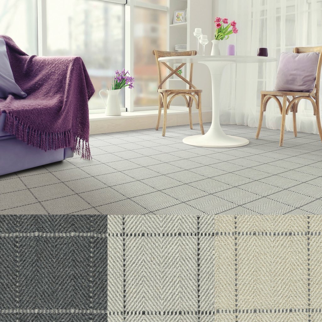 The Peter Island Squared collection adds a new twist to the popular herringbone pattern with box stripes in contrasting colors. The result is a tailored textile look that works with any design style, from casual to refined and traditional to modern.

#kaleenbroadloom #kaleenrugs