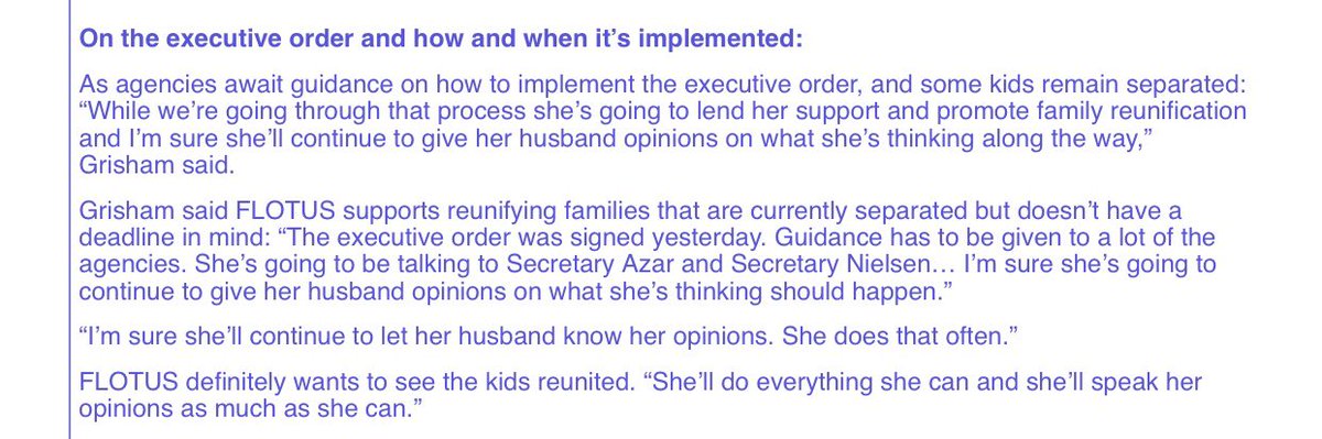 NewsNetNews's tweet photo. ๐บ๐ธ #KeepFamilesTogether - @FLOTUS SPOX @StephGrisham45 - @MELANIATRUMP: Ref @POTUS Exec Order: Sheโll support reunification - Ref status as immigrant: She believes ppl should enter legally - Ref Spk w Fmr FLโs: SPOX not aware of any contact ๐บ๐ธ๐ผ #BorderBabies #Immigration https://t.co/0KhQS7lzs4