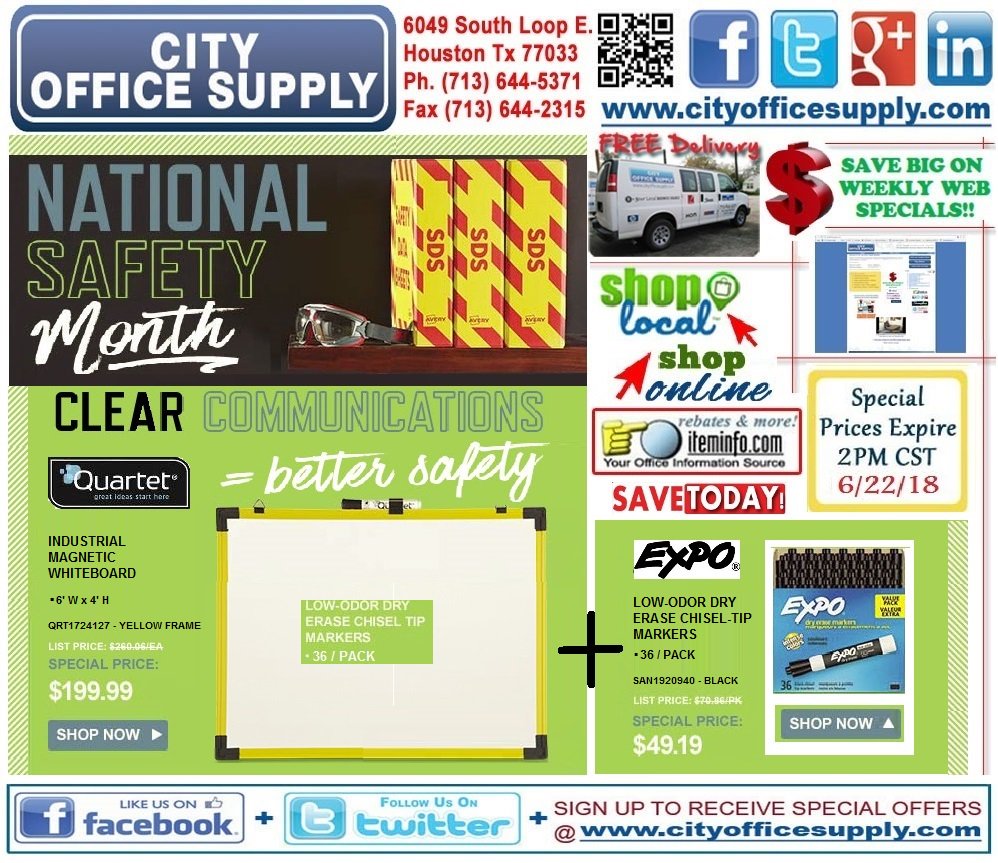 cityos's tweet photo. #ClearCommunications=#BetterSafety! #JustDoIt with @QuartetBrand #Industrial #Magnetic #Whiteboard & @ExpoMarkers #WeeklyWEBSpecial @ https://t.co/zb4z5RaOwd -> https://t.co/1sL2zM9P0e https://t.co/b34mlOUrsj