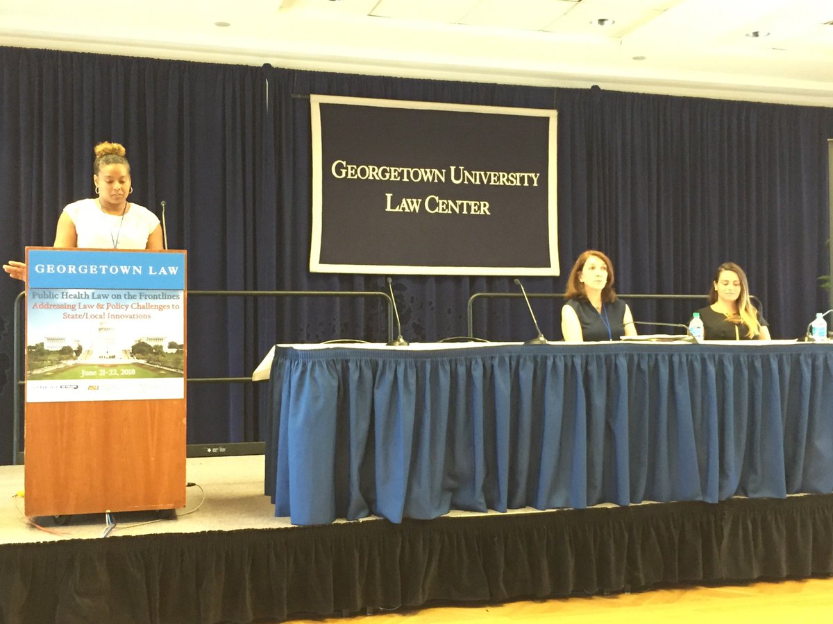 oneillinstitute's tweet photo. O'Neill Associate Sonia Canzater joins @ReginaLabelle of @dukemargolis and Lauren Dedon of @NatlGovsAssoc to discuss law & policy responses to the #opioid #epidemic at #ONeillSummerProgram @GeorgetownLaw #healthlaw #publichealth https://t.co/jg8IEh9ypE