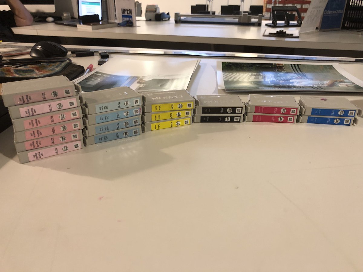 FIDMeLearning's tweet photo. .@Pantone might say the color of the year is Ultra Violet, but #FIDMStudents are definitely on board with Light Magenta, specifically @Epson T0796 https://t.co/AQ6LvrBIIJ