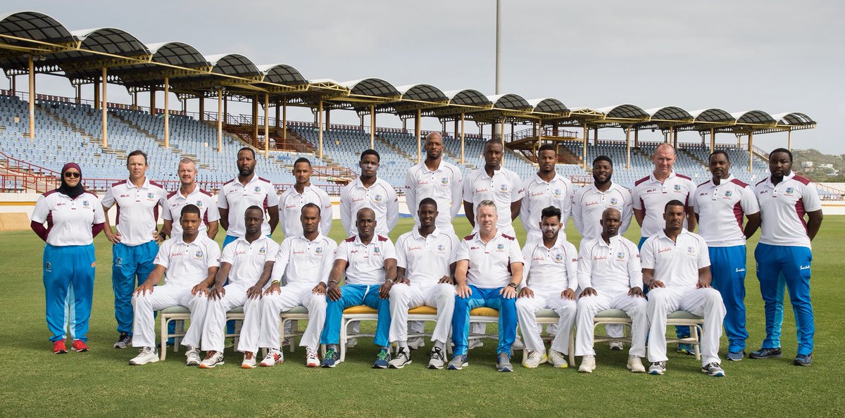 windiescricket's tweet photo. WINDIES Test Squad &amp; Mangement Unit for the series vs Sri Lanka 
#ItsOurGame #ThisIsWhyWIPlay https://t.co/3EecVYaAmN