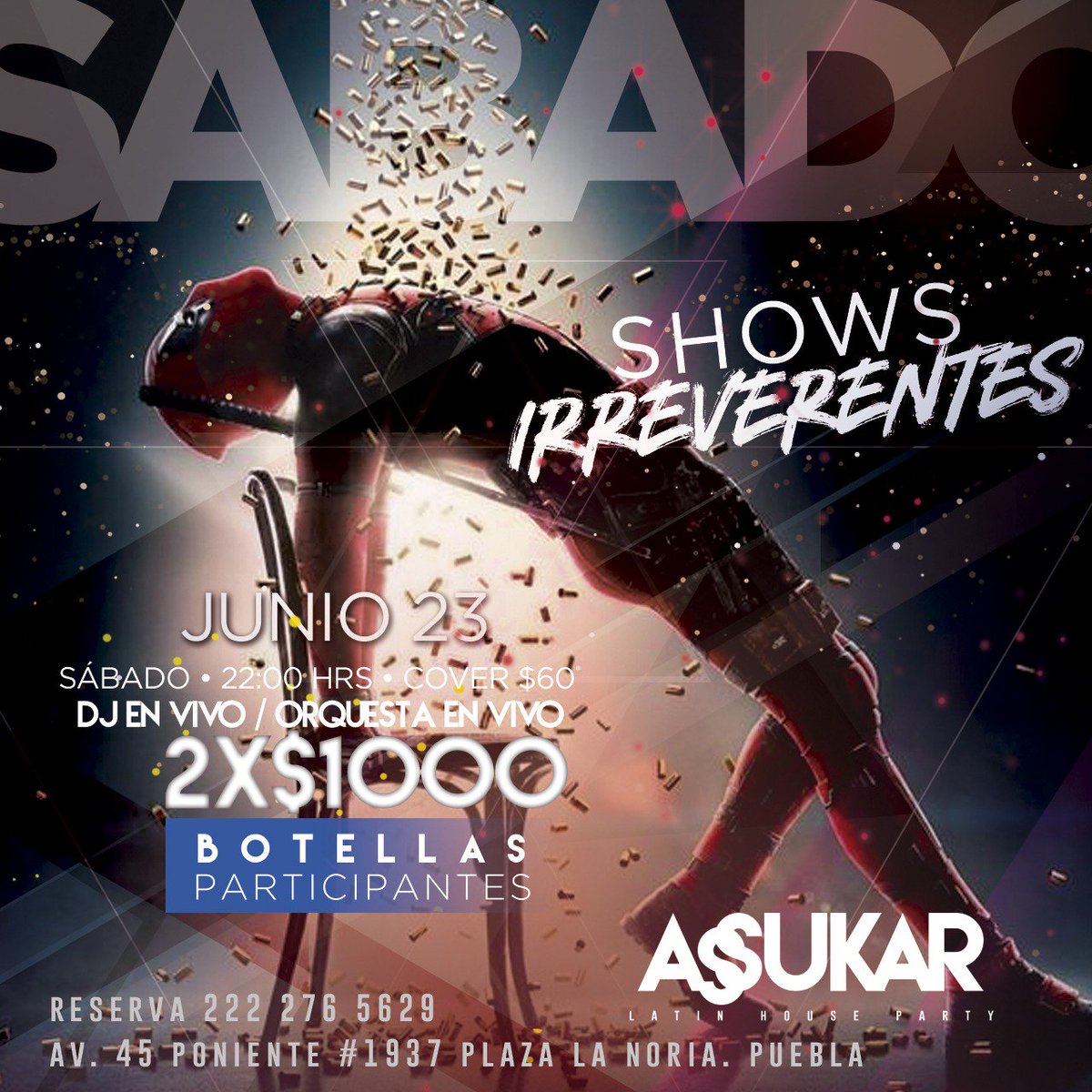AssukarPuebla's tweet photo. Vamos a celebrar y a bailar toda la noche!!!
@AssukarPuebla
#LatinHouseParty
#FelizCumple
Rsv Whatss 2222765629 https://t.co/QBZT6qds0J