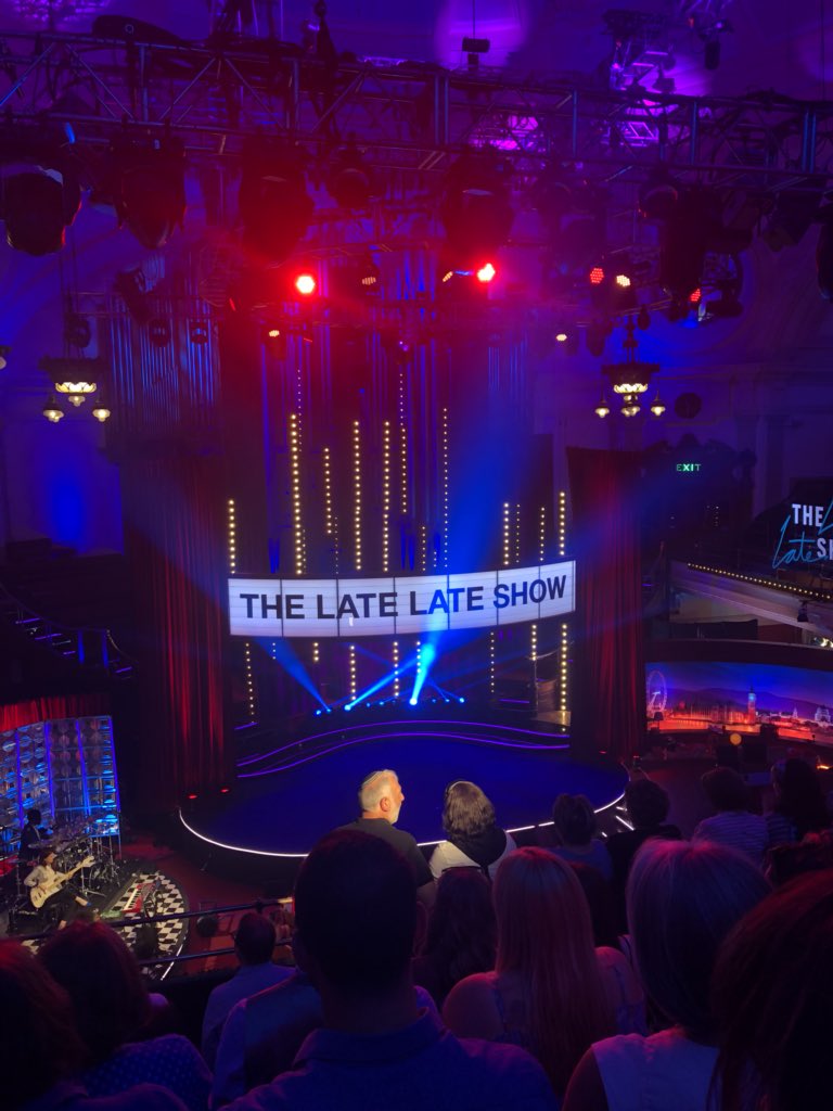 psychedelicRR's tweet photo. Fallons at the first showing of Paul’s Car pool at The Late show this afternoon in London#jamescorden https://t.co/4aQ5K3B7HA