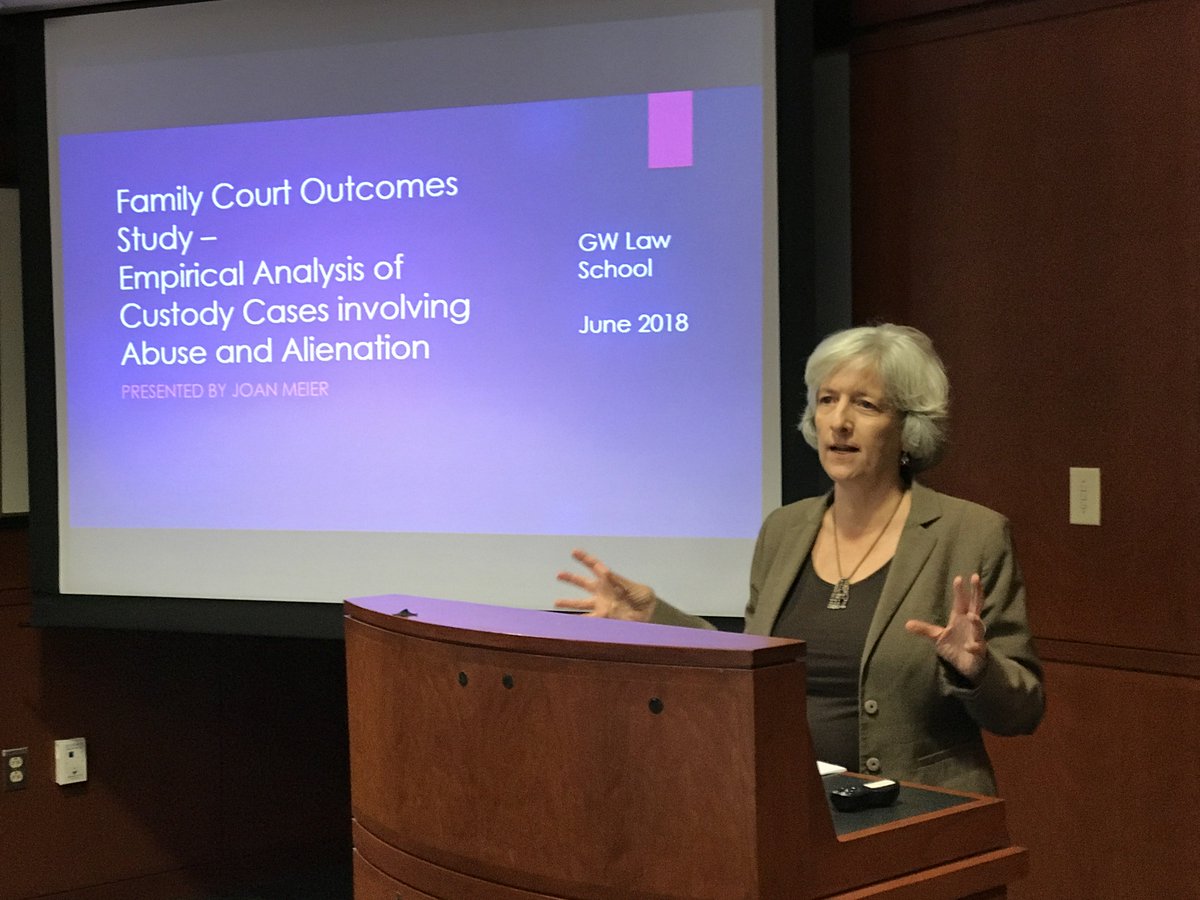 LADeReus's tweet photo. #DVLEAP’s Joan Meier presented her research to GWULaw Faculty. Watch her talk here: https://t.co/uZL9fiKAfp https://t.co/49ryrgyec7