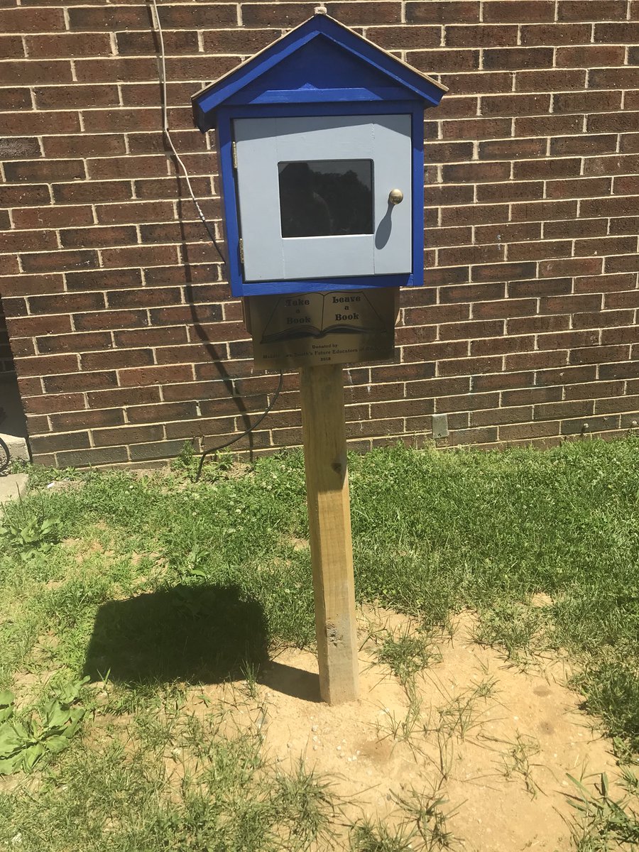 Yesterday’s ribbon cutting for our donation project ! Leave a book take a book 📚 @MHSSPrincipal
