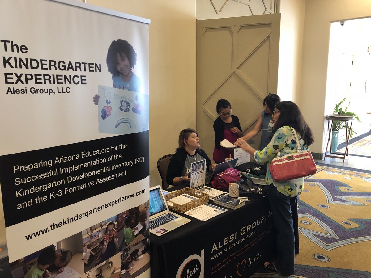 AlesiGroup's tweet photo. Dr. Garcia connecting with educators at the #PathwaysToSuccess @azedschools Summer Conference today! We’re loving connecting with so many early ed folks! @KDGExperience https://t.co/F23d1iPT3E