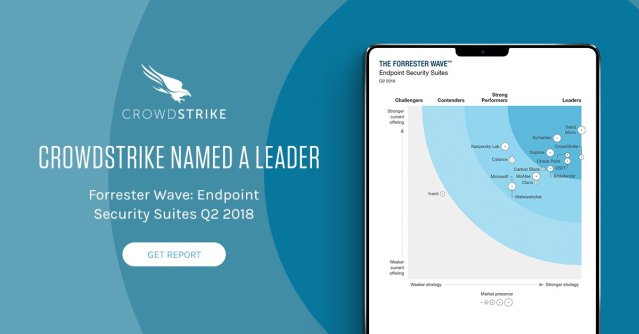 skovsky's tweet photo. More third-party validation for the Falcon platform: RT @CrowdStrike named a Leader in the @forrester 2018 Wave for Endpoint Security Suites https://t.co/n1jHjSrIl1 https://t.co/408VruuWV4 https://t.co/kXxSAOSvBL