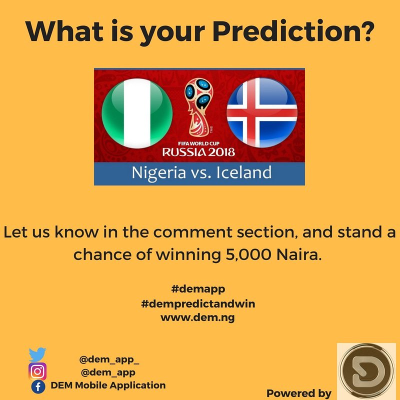 DEM_App_'s tweet image. It's happening now on our IG page @dem_app 

Go over, follow and predict to stand a chance of winning.

#DEMAppprediction