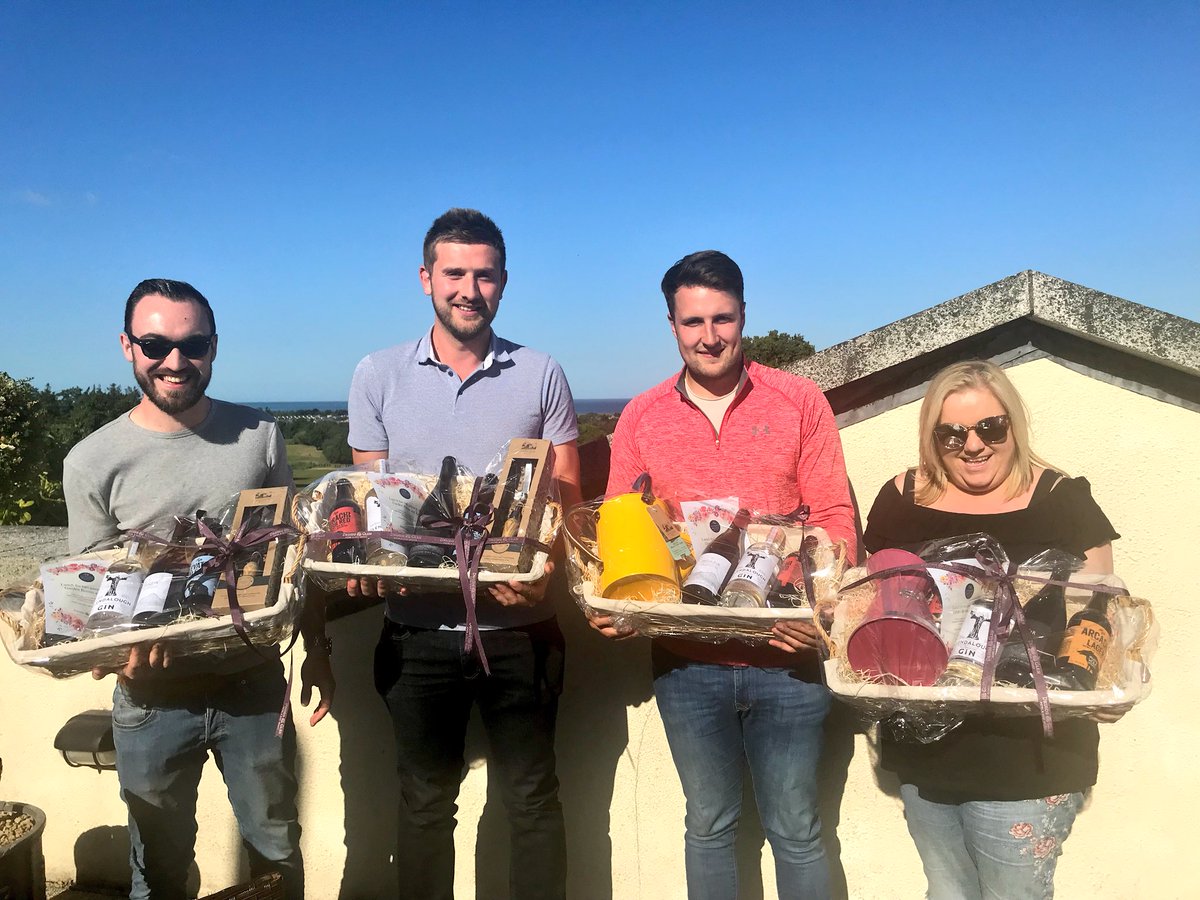 OrangeworksIE's tweet photo. Victory! - The Winning #Team from our #WicklowChallenge - Combined success from @HSolutionsDMC & @VerveLiveAgency receiving their prize on the roof of #Woodstock house @druidsglen - Well done to all teams & thanks to all our partners for making today possible! https://t.co/ktDaJqsG5A