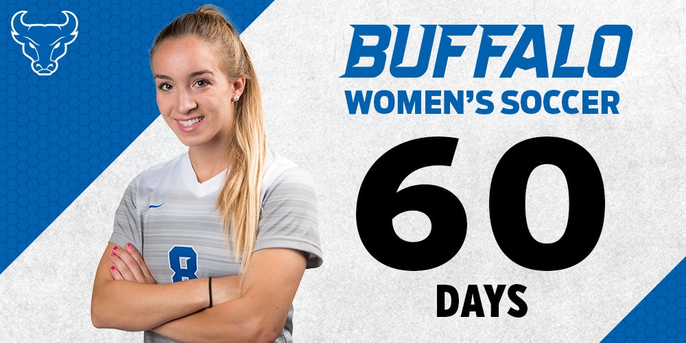 UBWomensSoccer's tweet photo. The countdown begins as we are just 60 days away from our regular season opener on the road at St. John's on August 20 at 7pm #UBhornsUP #UBWS https://t.co/hSCYysWAyO