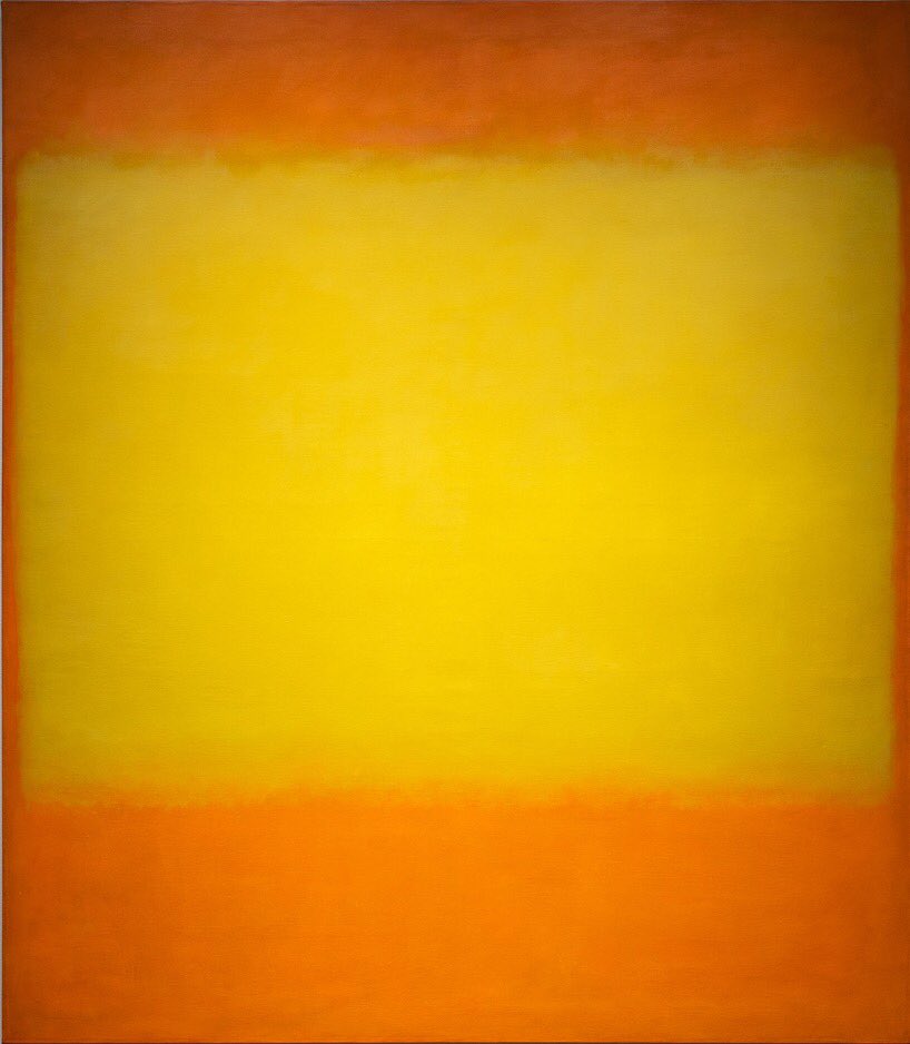nevadaart's tweet photo. Welcome, #summer. 🌞
Pictured: #MarkRothko's 'Untitled (Yellow on Orange), no. 579,' currently on view in #ManetToMayaLin. 
#SummerSolstice #FirstDayofSummer https://t.co/x4svWoozsi