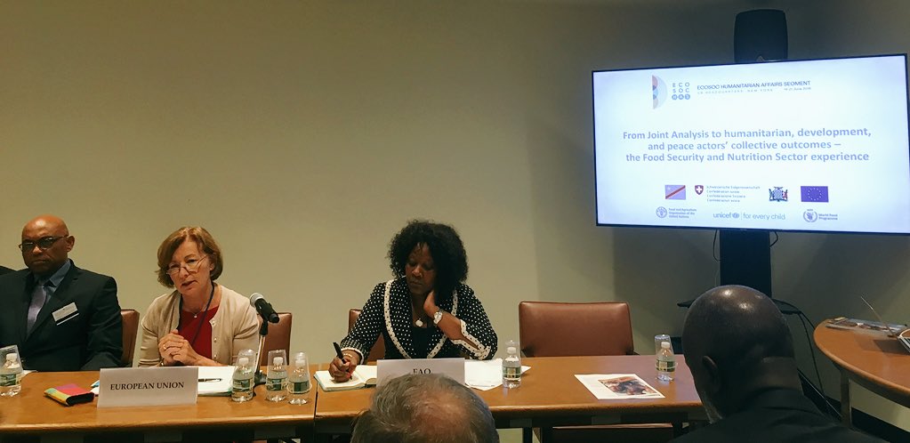 jesusdiazcarazo's tweet photo. Food Security and Nutrition remains a priority in humanitarian action. In spite of progress in the response, conflict and climate change continue causing food insecurity and malnutrition. Comprehensive responses, supported by reliable data, are fundamental #ECOSOC_HAS2018 https://t.co/fu9wnPRHl3