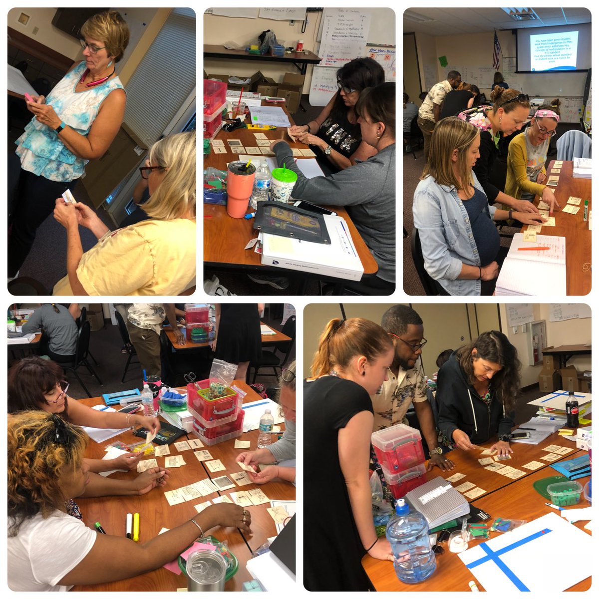 auspies's tweet photo. @AFTunion @BetterschoolsFL @volusiaschools #ThinkingMath Ts analyzing student work to see multiplication progression across elem @AshFrenchSaid @becpittard @WoodsDiscovery @courtingeedu @mstiedyeteacher @Vada_Lay @asim61811 @harleyteacher @christina81883 #VCSMathCadre https://t.co/QBzO8qYrjG