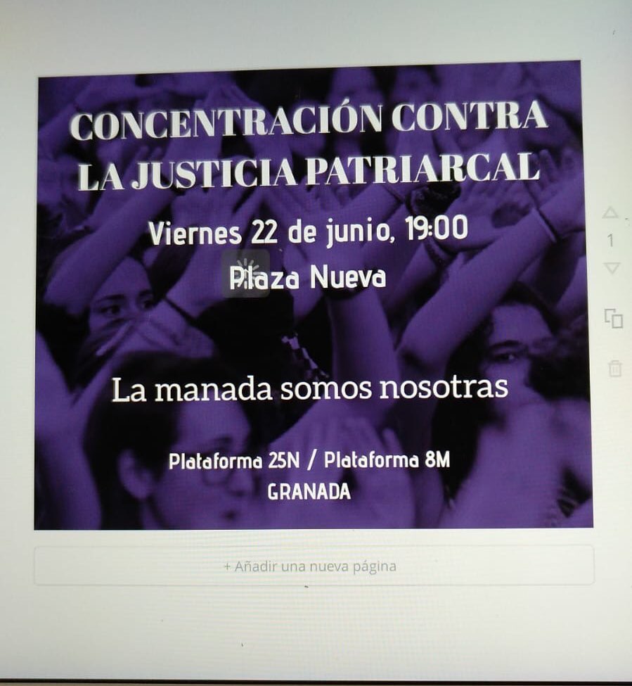 lapoderiofem's tweet photo. 🔥Contra la #JusticiaPatriarcal 🔥
🚩 Málaga 19h Pz Constitución
🚩Granada 19h Pza Nueva
🚩 Jaén  19h Sub Gobierno
🚩 Sevilla  20h Plza Nueva
🚩Almería  20h Pza Educador
🚩 Córdoba 20:30 B. GranCapitán
🚩 Huelva 19h Pza Monjas
🚩 Cádiz 19:30 Cuesta Calesas 
#Yosítecreo  #LaManada https://t.co/6rU8TMtmzJ
