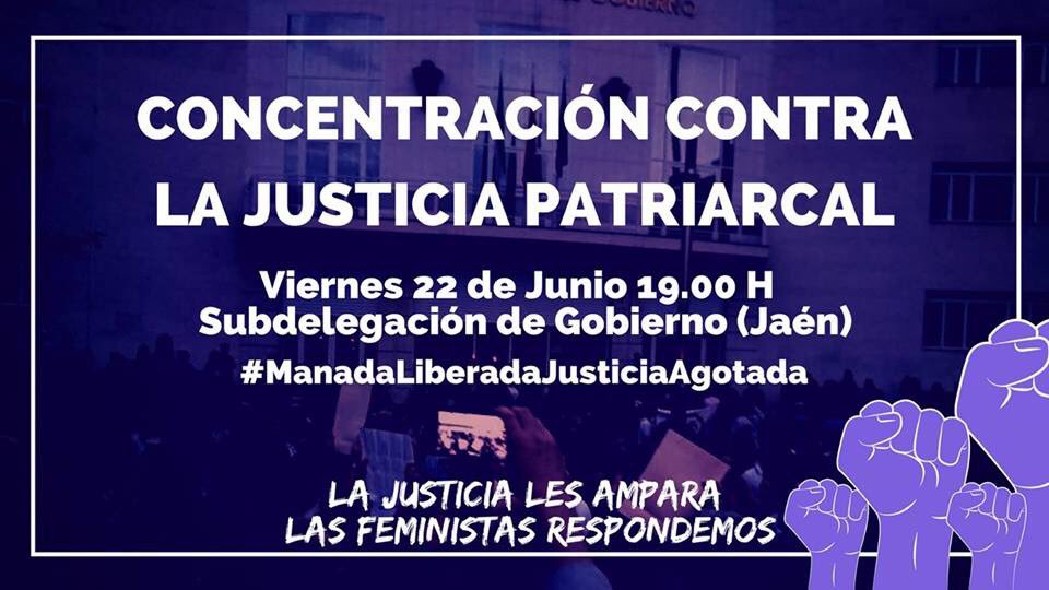 lapoderiofem's tweet photo. 🔥Contra la #JusticiaPatriarcal 🔥
🚩 Málaga 19h Pz Constitución
🚩Granada 19h Pza Nueva
🚩 Jaén  19h Sub Gobierno
🚩 Sevilla  20h Plza Nueva
🚩Almería  20h Pza Educador
🚩 Córdoba 20:30 B. GranCapitán
🚩 Huelva 19h Pza Monjas
🚩 Cádiz 19:30 Cuesta Calesas 
#Yosítecreo  #LaManada https://t.co/6rU8TMtmzJ
