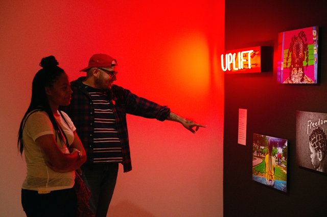 oaklandmuseumca's tweet photo. Interested in the science, innovation, and influence of #Afrofuturism in Hip-Hop? Step inside #RespectStyleWisdom for a Hip-Hop 101 tour, Saturdays and Sundays at 1 pm until August 12. The next tour is Saturday, June 23–check out the details at https://t.co/xMRiG6prDQ https://t.co/y1joV2Vrv4
