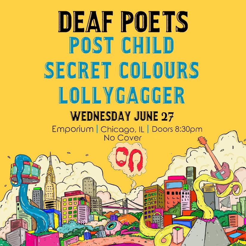 FREE SHOW next Wednesday at @EmporiumChicago with @deafpoets + @PostChildMusic! Doors @ 8:30PM