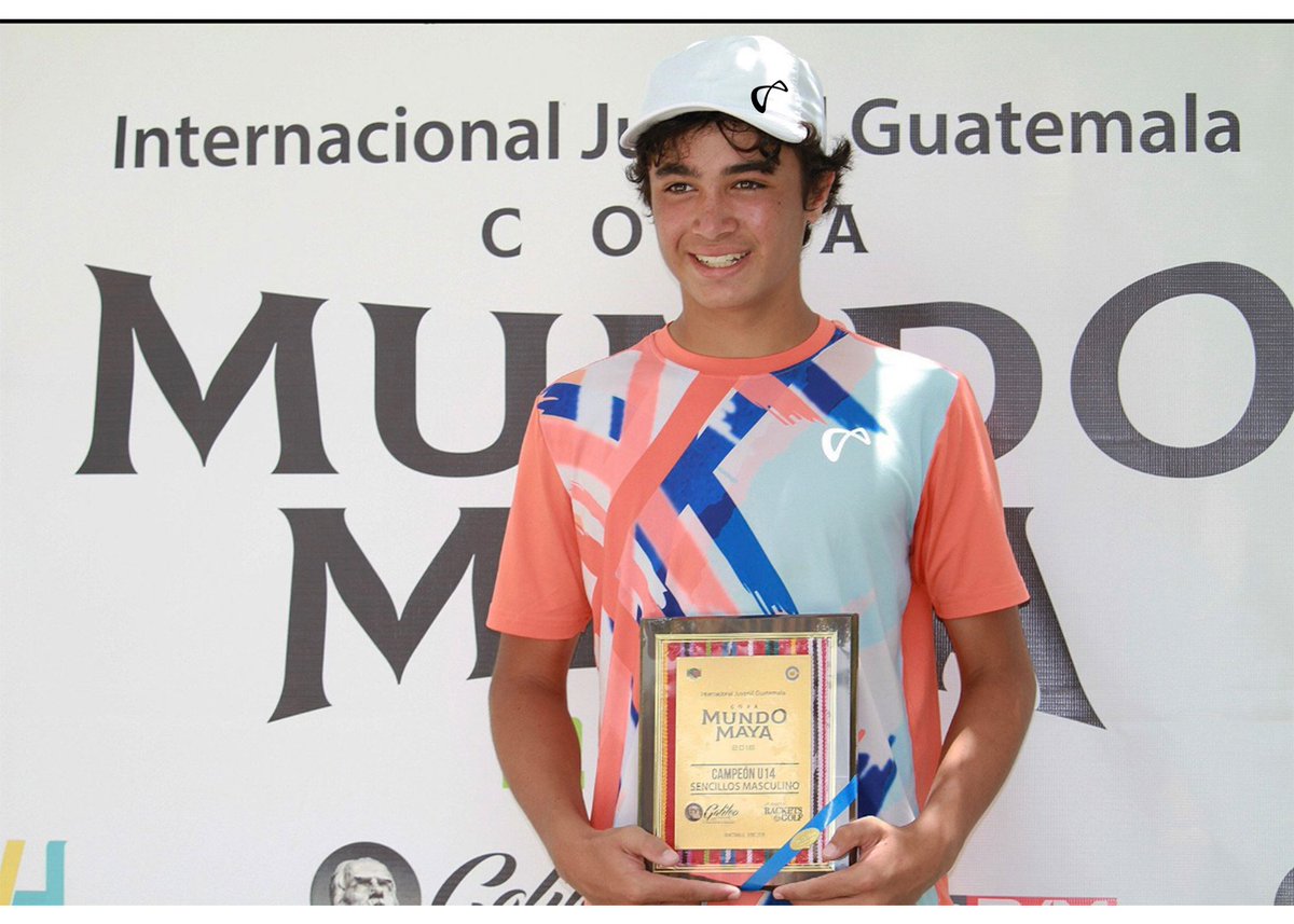 AthleticDNA's tweet photo. Alejandro Licea is this week’s Top Player Thursday! He #won the Copa Mundo Maya U14 in Guatemala in singles and doubles! #athleticdna #adna #bornforthis #wornbythefuture #tennis #topplayer #topathlete #topplayerthursday #athlete #sponsored #winner #congrats https://t.co/YC0SkXHR4m
