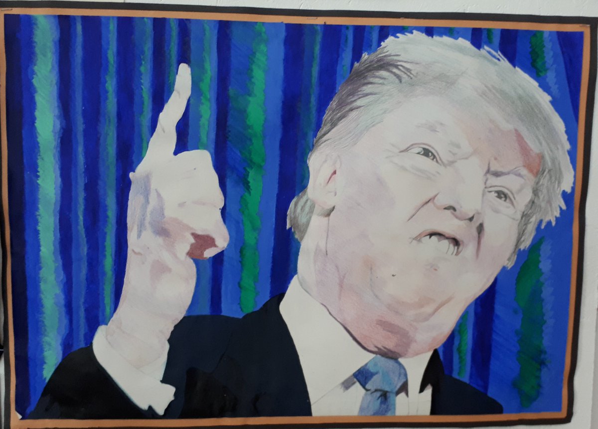 LonghillSchool's tweet photo. We're not expecting Frida or Donald tonight, but we would love to see YOU at the @LonghillSchool GCSE Art Exhibition.  From 7 to 9pm in the School Hall. #Brighton #Art #CreativeStudents #textiles https://t.co/mOC3gE6uqd