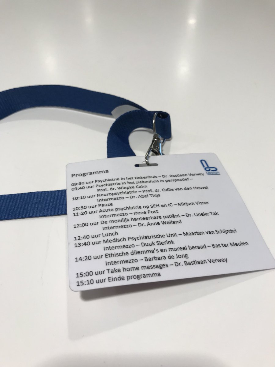 Vanmiddag het symposium ‘psychiatrie in het ziekenhuis’ @VUmcAmsterdam. Met aandacht voor #ethiek: hoe werkt een #moreel beraad? Wat zijn doelen en voorwaarden?