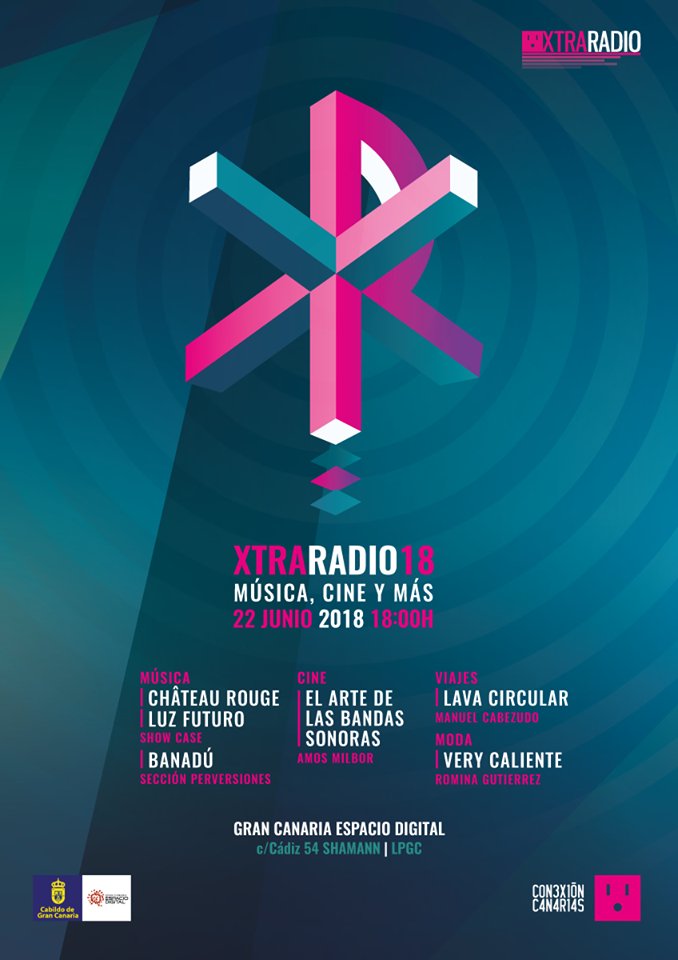 ¡Mañana es el gran día! A las 18.00h en #GranCanariaEspacioDigital tendremos el segundo concierto de XtraRadio organizado por Conexión Canarias en el que tendremos los directos de Banadú, Luz Futuro y Château Rouge para festejar El Día de La Música