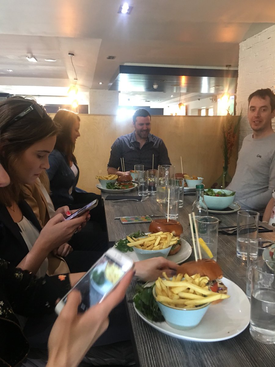 Fab #NationalBurgerDay lunch in <a href="/The_Brickyard/">The Brickyard</a> dundrum with the <a href="/iZestMarketing/">izest Marketing</a> team