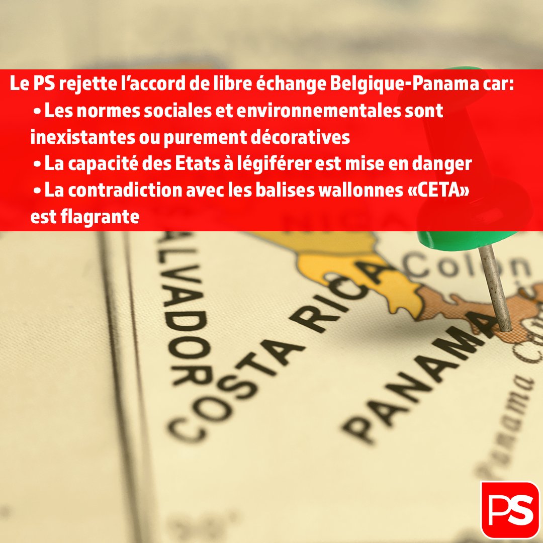 La majorité #MR #CDH ne retient pas les leçons du #CETA  Non à l'accord de libre échange #Belgique 🇧🇪 #Panama 🇵🇦 ! #parlwal