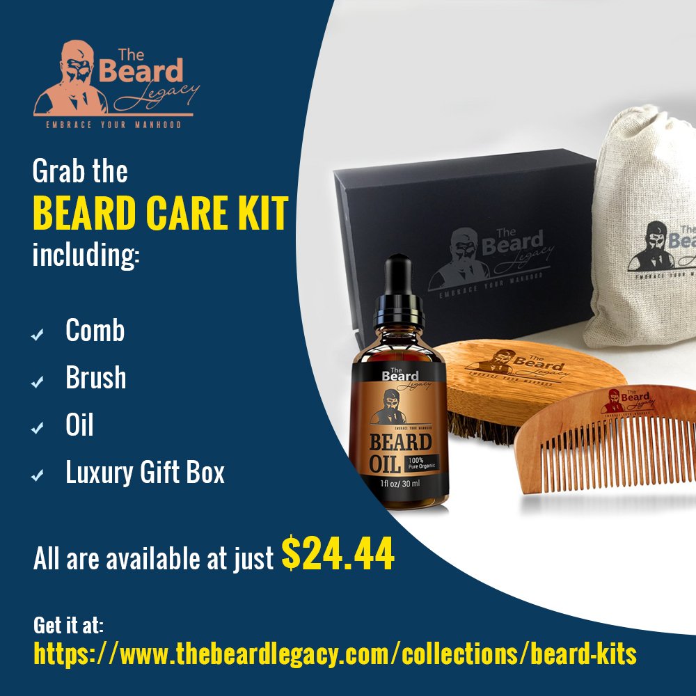 gas05720572's tweet photo. Grab the Beard Care Kit including:
· Comb
· Brush
· Oil
· Luxury Gift Box

All are available at just $24.44
Get it at: https://t.co/wxrbY7oOPv

#beards #BeardGang #BeardedBeauties #beardbrush #beardcarekit #beardoil https://t.co/DxX2mzu6B2
