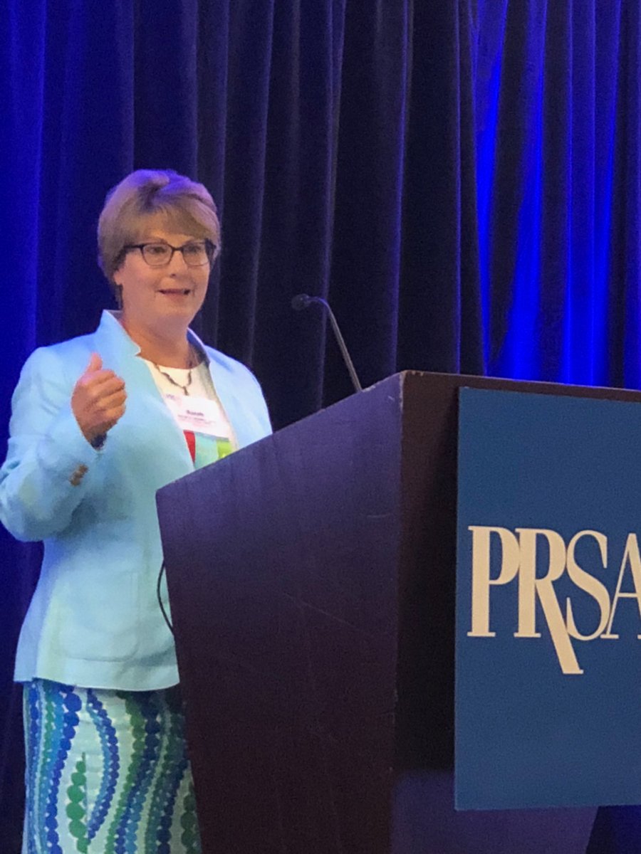 CarlaJPW's tweet photo. #PRSACorpComms conference chair Sarah Huddle, APR welcomes attendees to a sold-out conference. The agenda’s chock-full of topics that are on the minds of #communications pros! More tips/takeaways to come! https://t.co/89lCMotnjZ