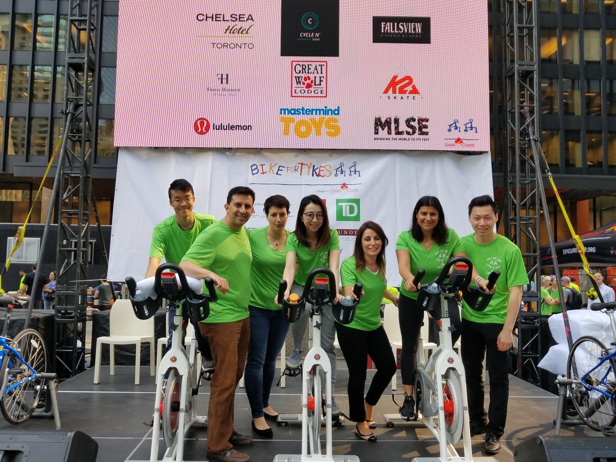 bikefortykesTO's tweet photo. Team "Wheels on fire" looking look and ready to ride! #beyondkidscancer #childhoodcancer #bikefortykes https://t.co/sYUUspCD4l