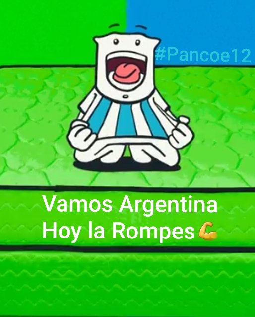 Buen dia #Pancoe12 ,hoy se alienta a los muchachos guerreros !!! Toda las fuerzas para la celeste y blanca 🇦🇷