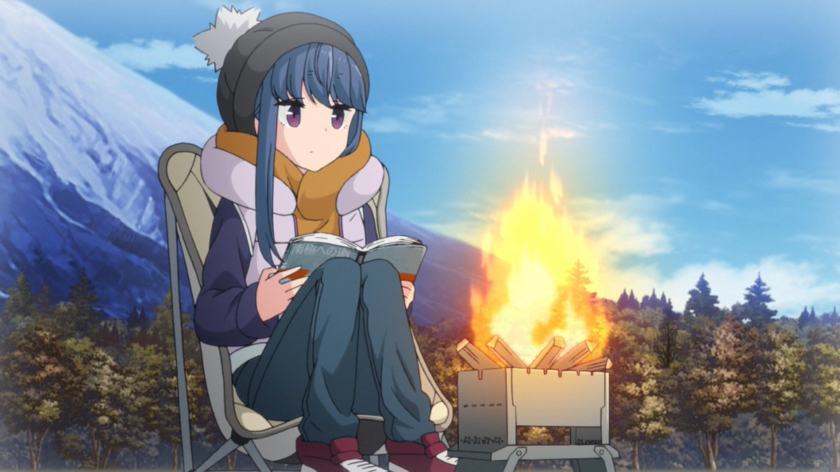 Yuru camping. Рин из Yuru Camp. Лагерь на свежем воздухе Yuru Camp.