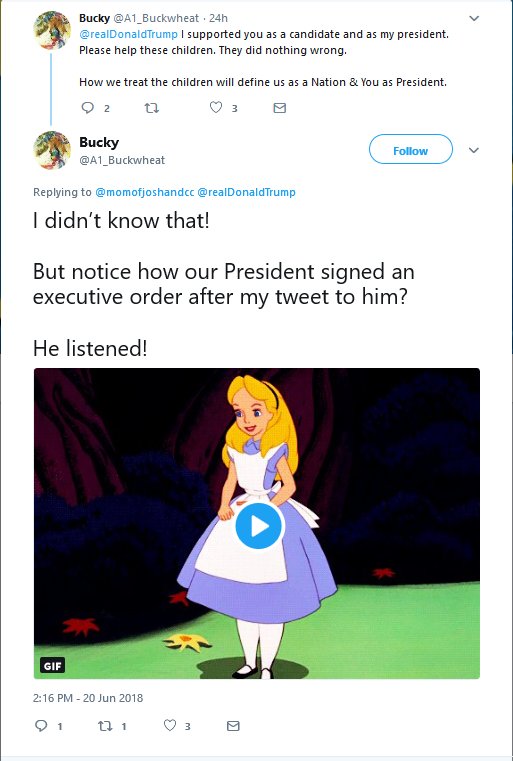 ItsTheLawr's tweet photo. Where does #FauxReality begin & end with this weirdo?
First, she gaslights her followers by "calling out" Trump.
Then she implies she is #KamalaHarris, who was calling out Trump on child separation issue 18 MONTHS AGO! https://t.co/qmeniaYhkt