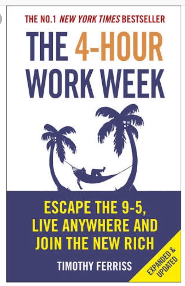 latha_ai_gov's tweet photo. The 4-hour work week! Escape the 9-5 and live anywhere and join the new rich! A book that changed my perspective of working! Worth reading. #reading #4hourweek https://t.co/9AXWc1IJyM