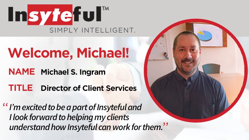 Insyteful1's tweet photo. Insyteful welcomes Michael Ingram to the team as our new Director of Client Services! Michael has fourteen years of diversified economic development experience on both a local and statewide basis as well as in a consulting capacity. #insyteful #econdev #communitydevelopment https://t.co/7q3tsWVKtu