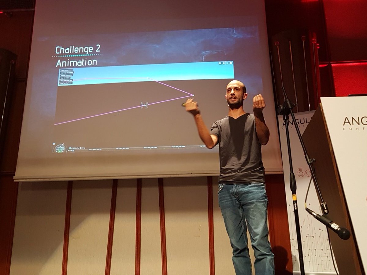 ranwahle's tweet image. Let&apos;s play #angularup with Yuval Bar Levy